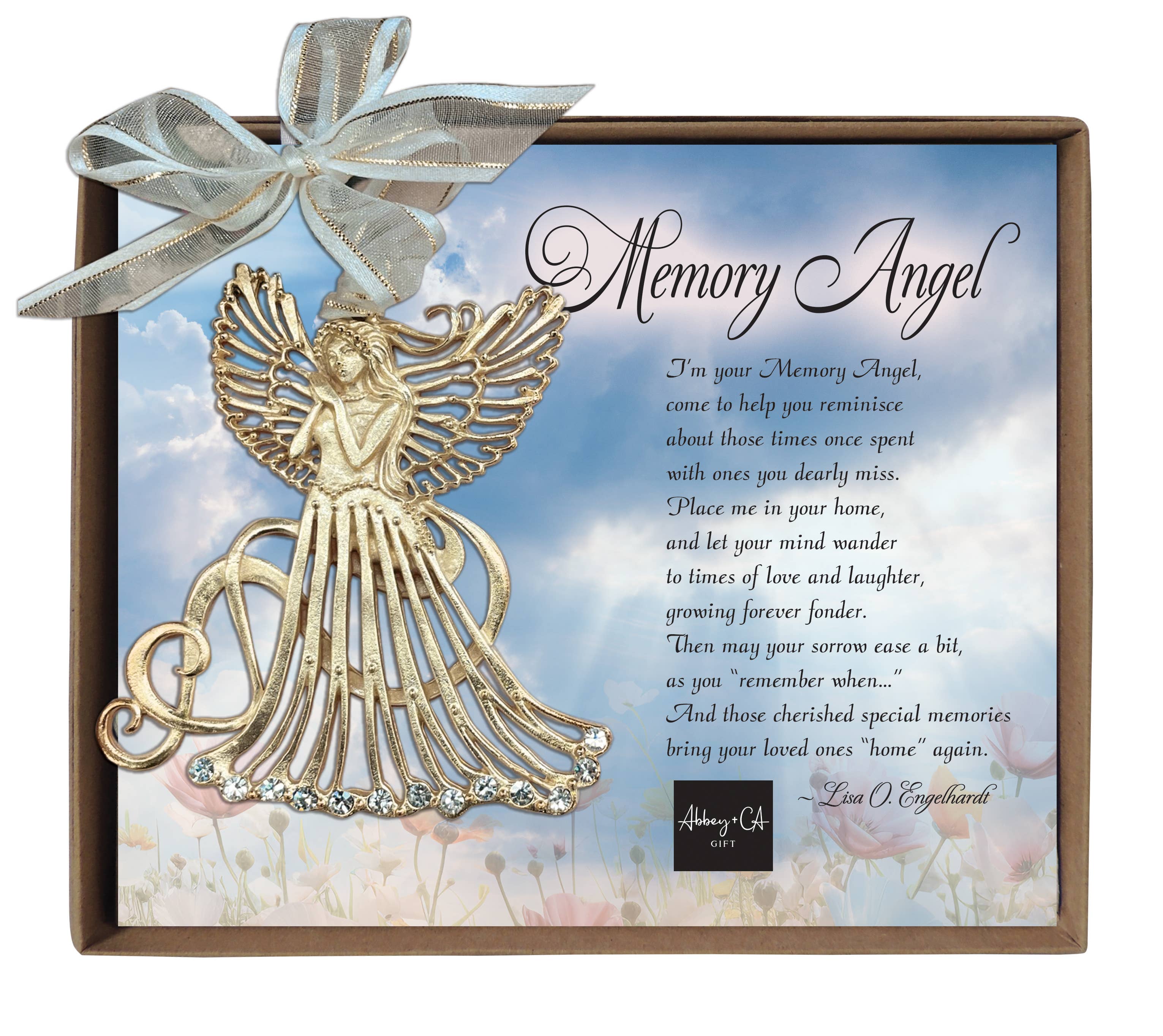 Gold Memory Angel Ornament 
