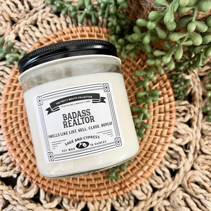 Badass Realtor Potty Mouth Candle