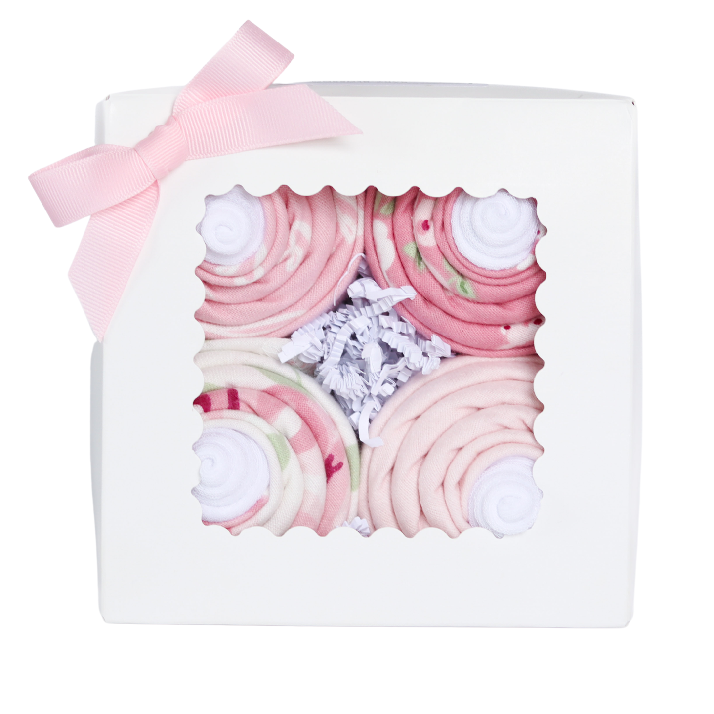 Baby Girl Receiving Blanket & Sock Cupcake Gift Set