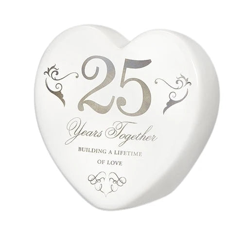 25 Years Together Anniversary Heart