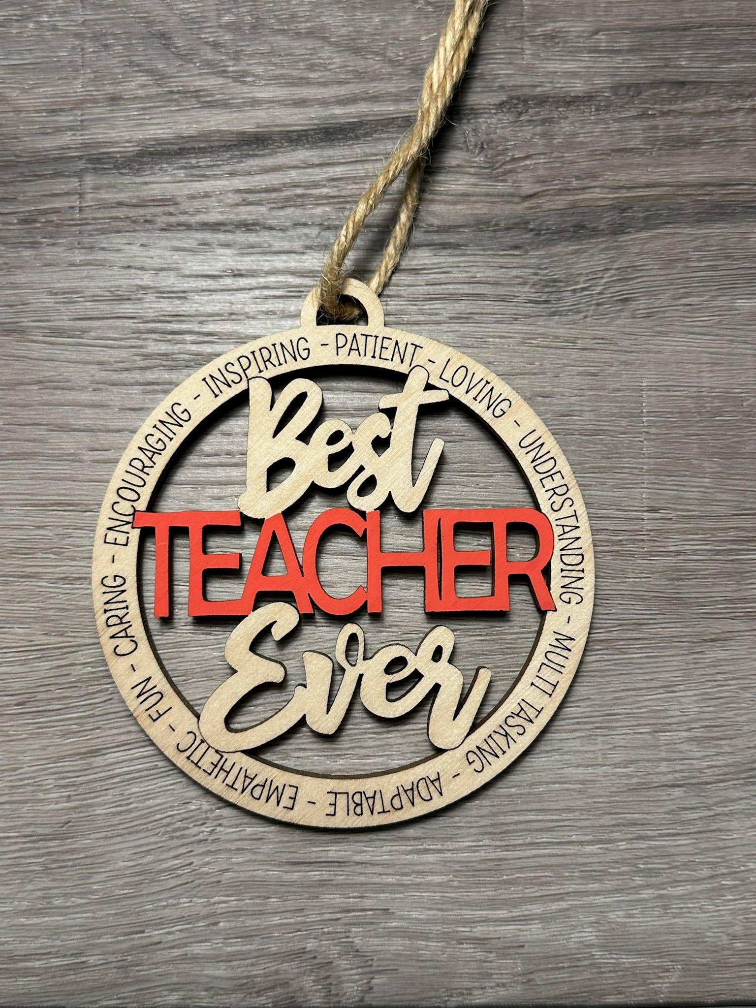 Best Teacher Ever Christmas Ornament