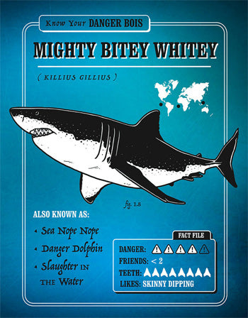 Mighty Bitey Whitey - Tin Sign