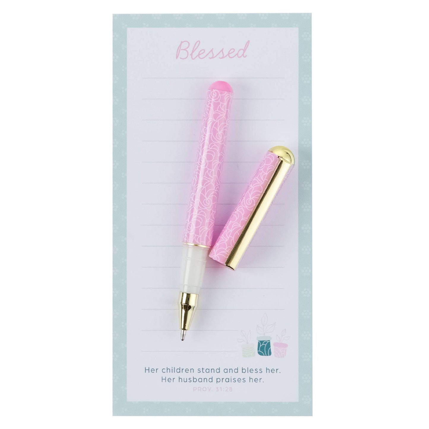 Magnetic Notepad w/pen Blessed Prov. 31:28