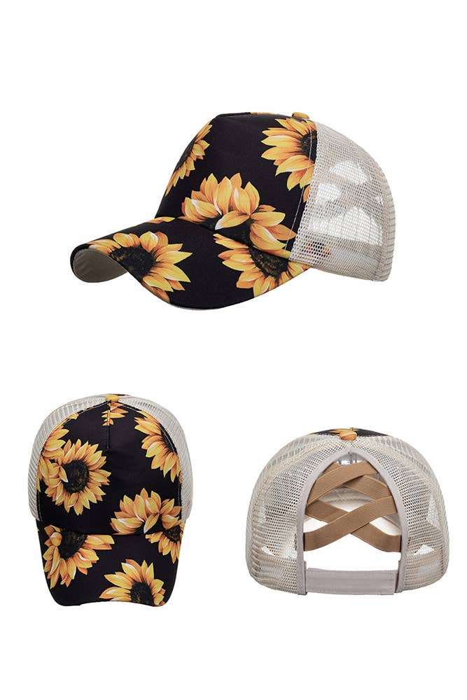 Sunflower Baseball Cap Black