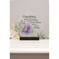Grandmas Make The World..Glass Plaque