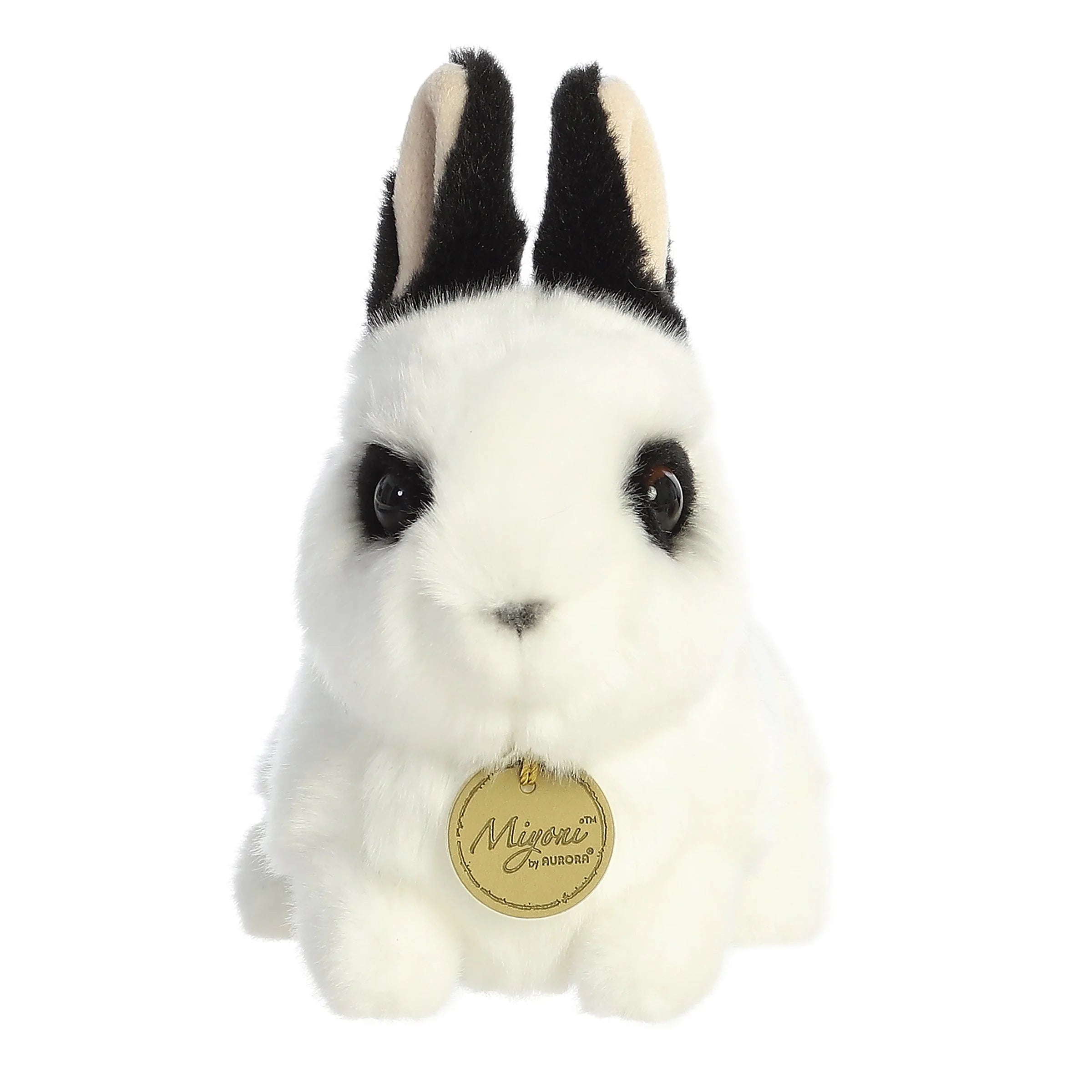 Black and White Rex Rabbit Miyoni Plush