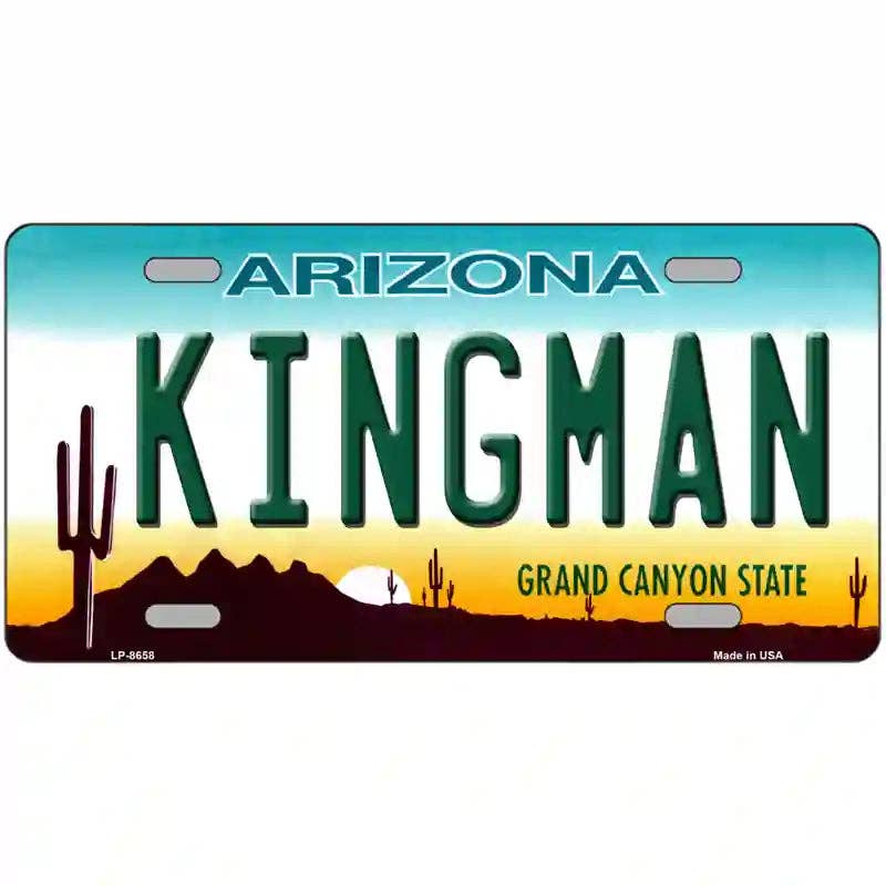 Kingman Arizona Metal Novelty License Plate
