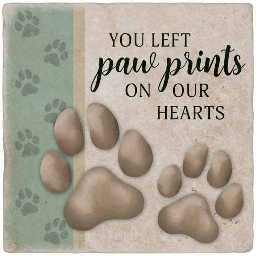 Paw Prints Travertine Paver