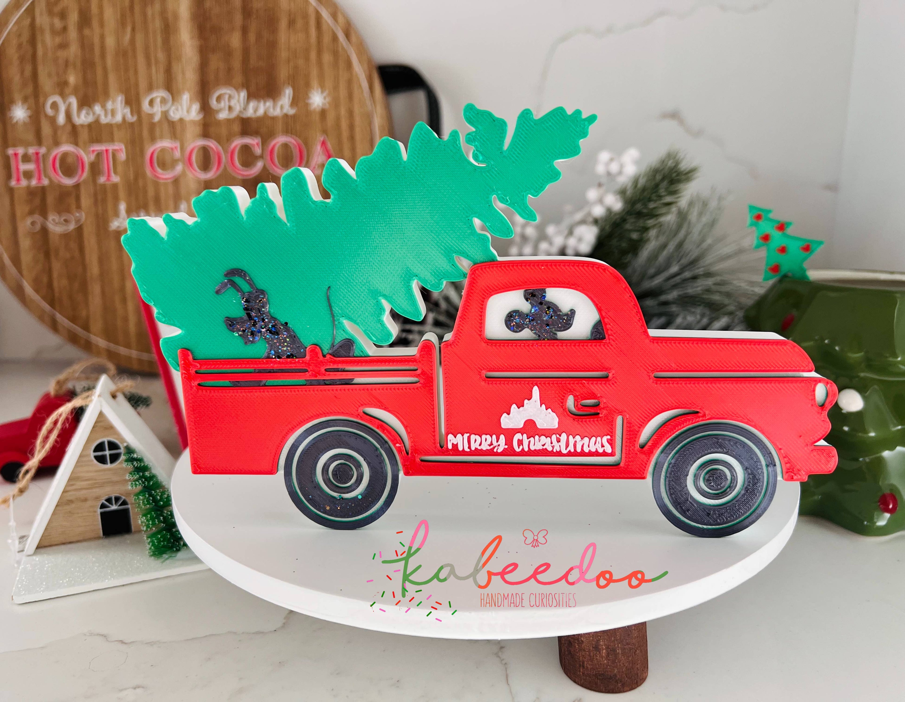 Disney Mickey Christmas Farmhouse Truck Decor