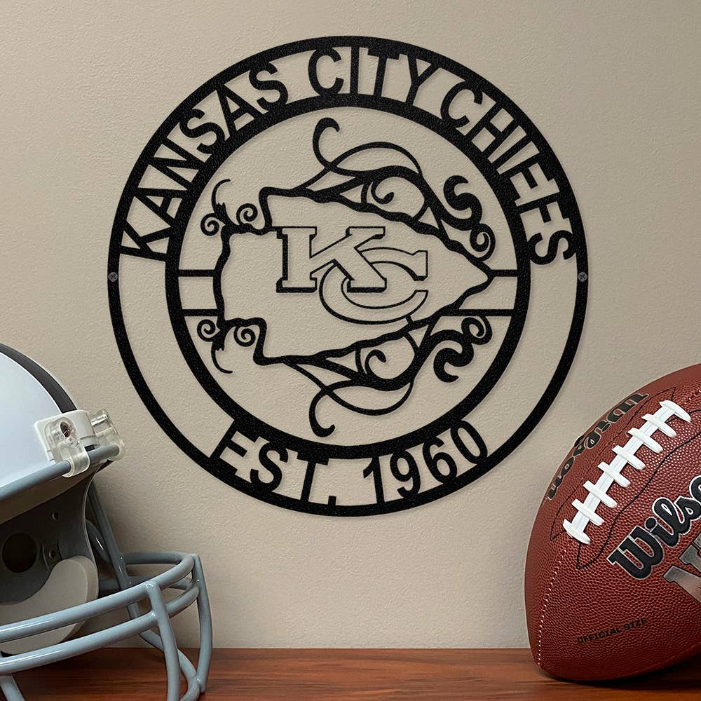 Kansas City Chiefs Laser Cut Metal Sign