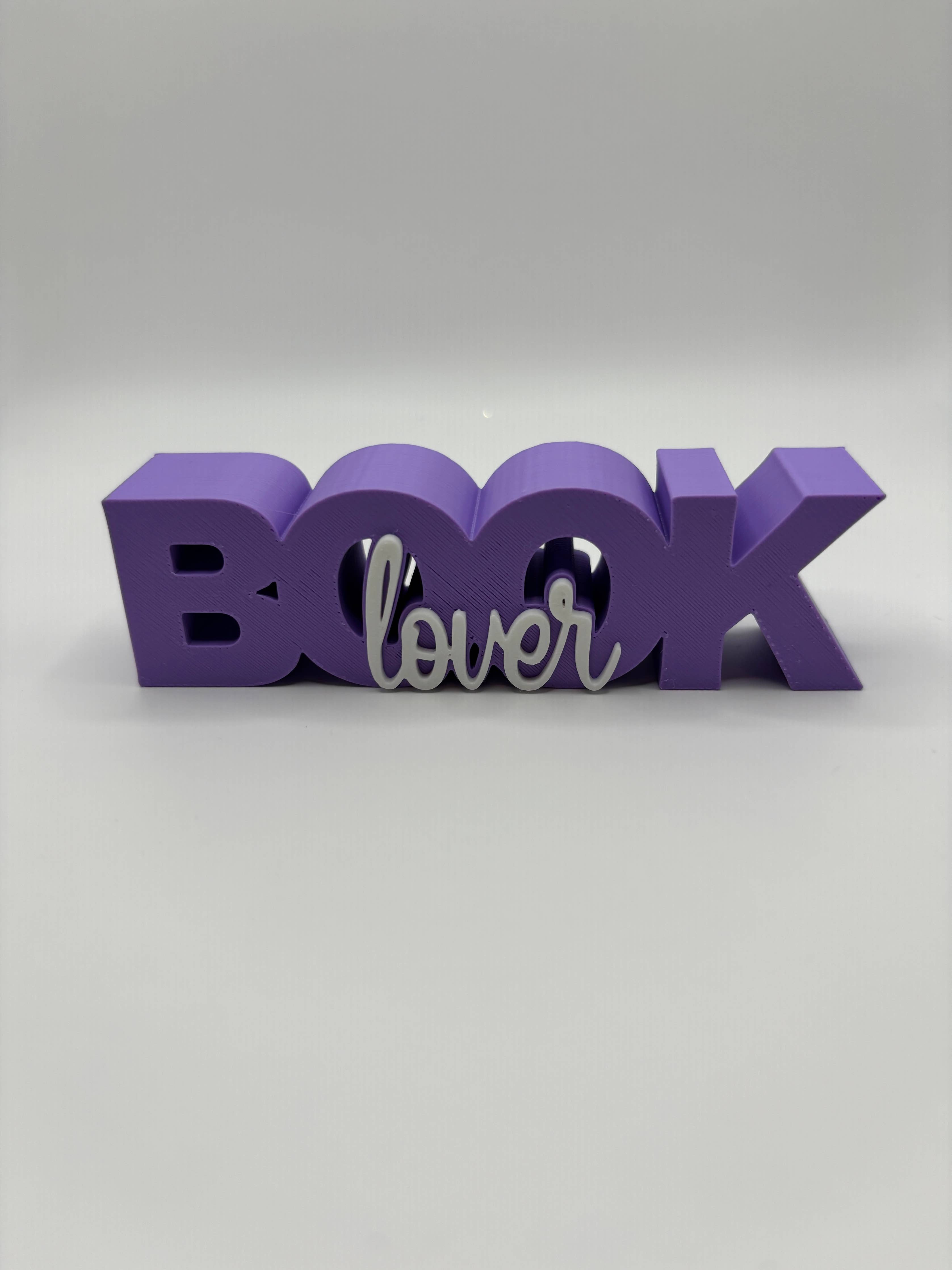 Book Lover Sign: Black