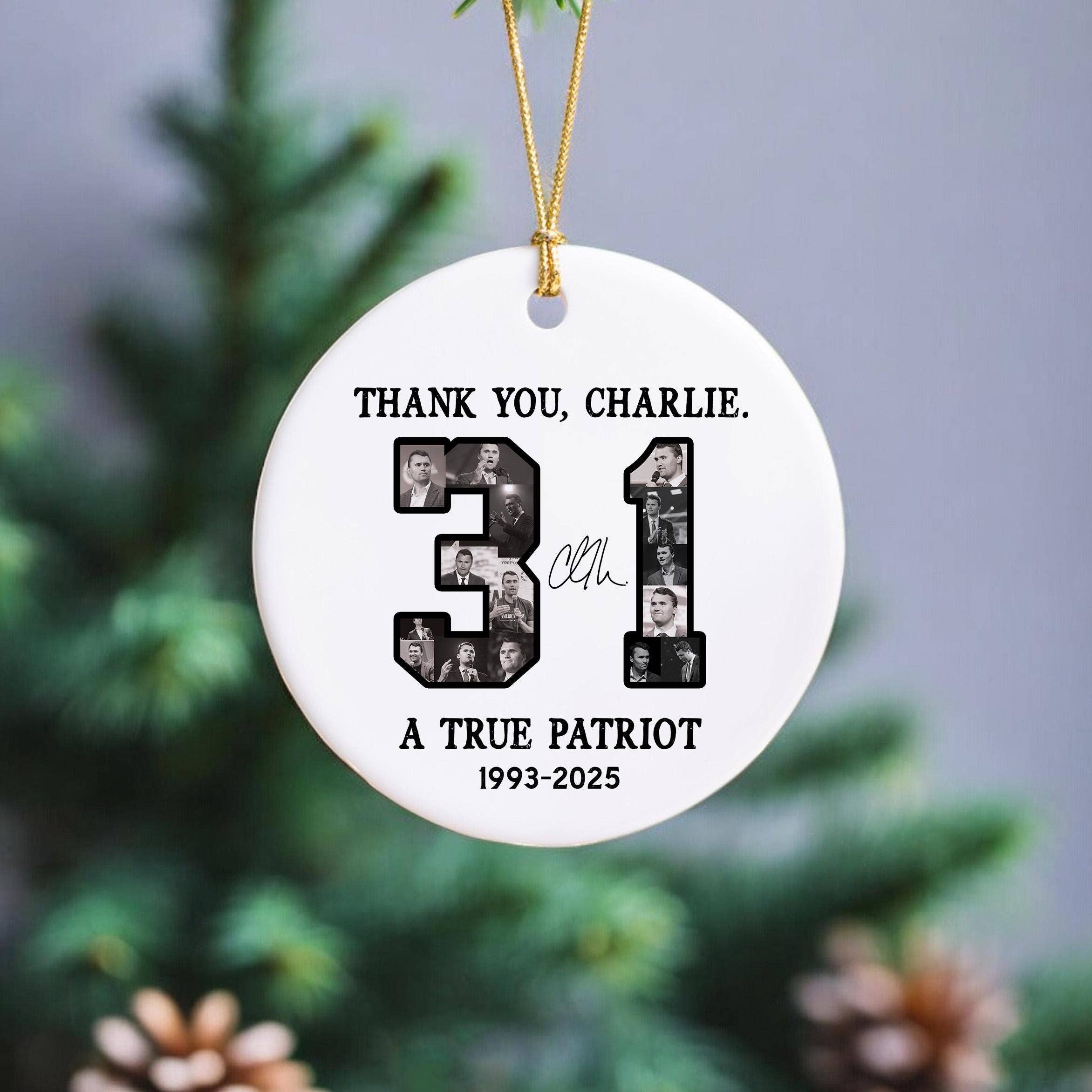 Charlie Kirk Memorial Ornament