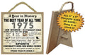 1975 A Year in History Wood Sign