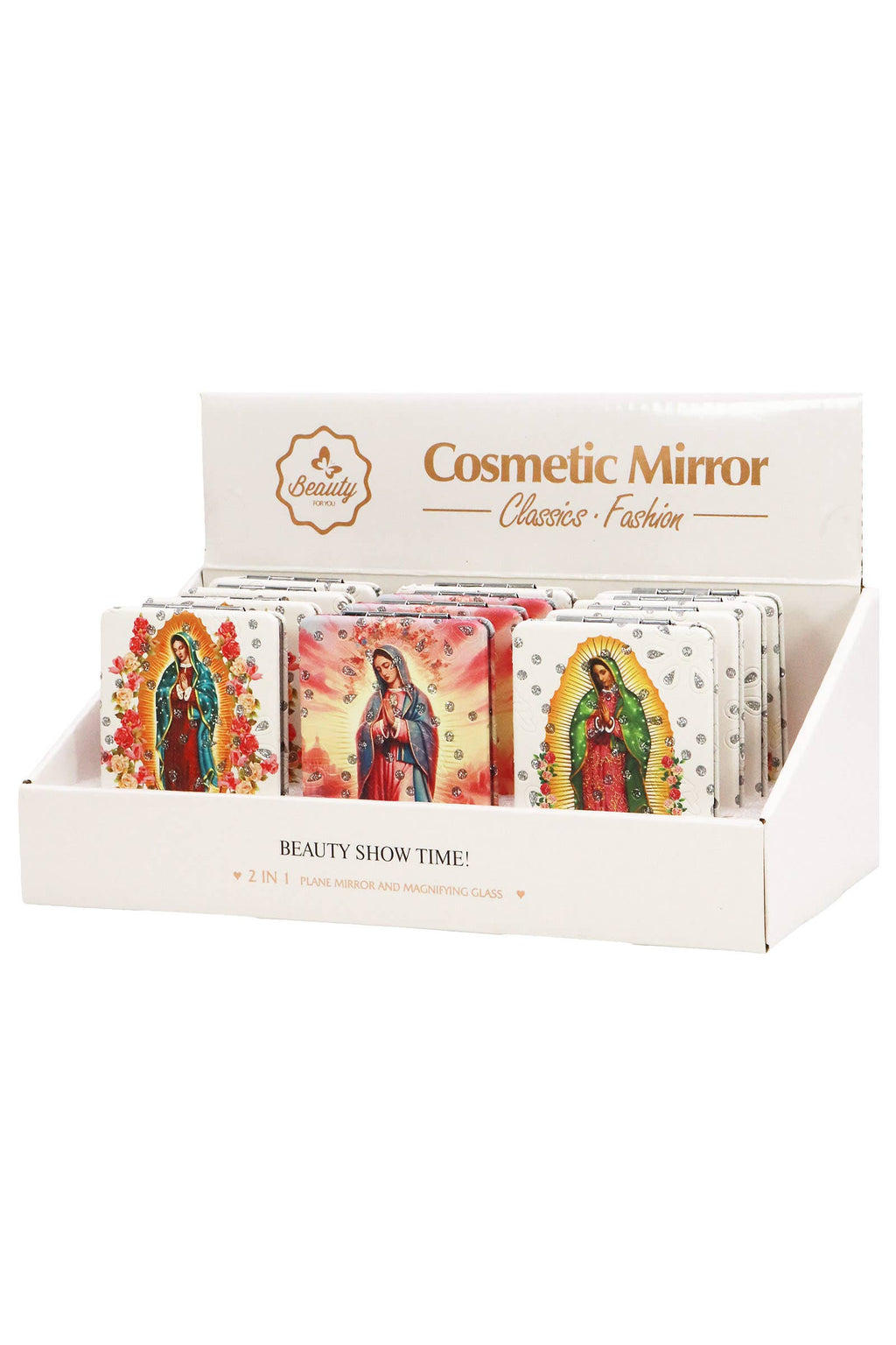 Guadalupe Glitter Compact Makeup Mirror