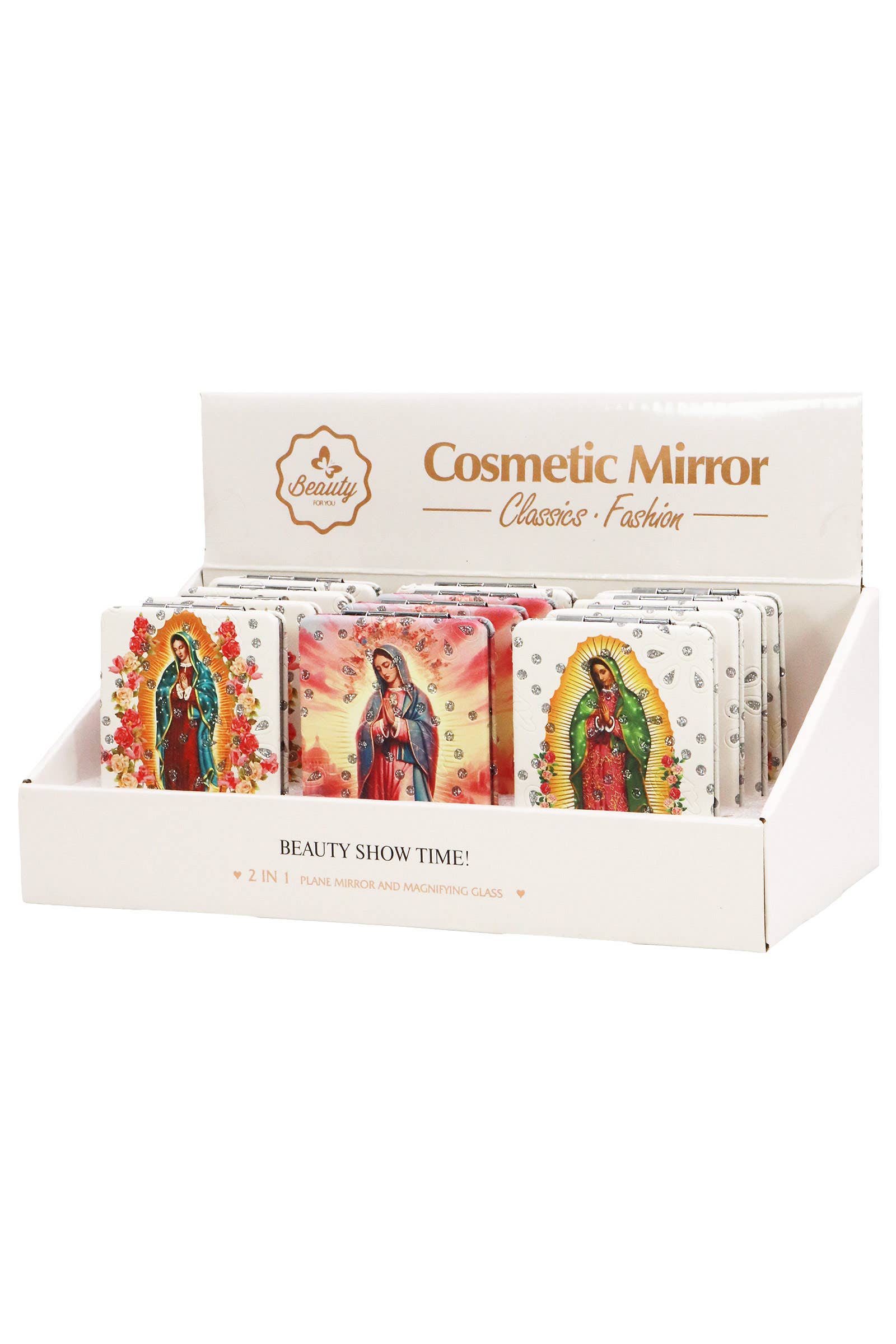 Guadalupe Glitter Compact Makeup Mirror