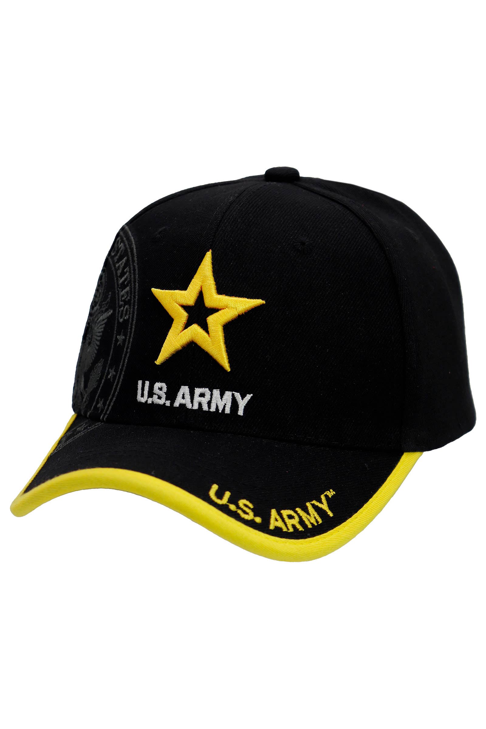 U.S. Army Star Logo Licensed Baseball Cap: BLACK / ONE SIZE