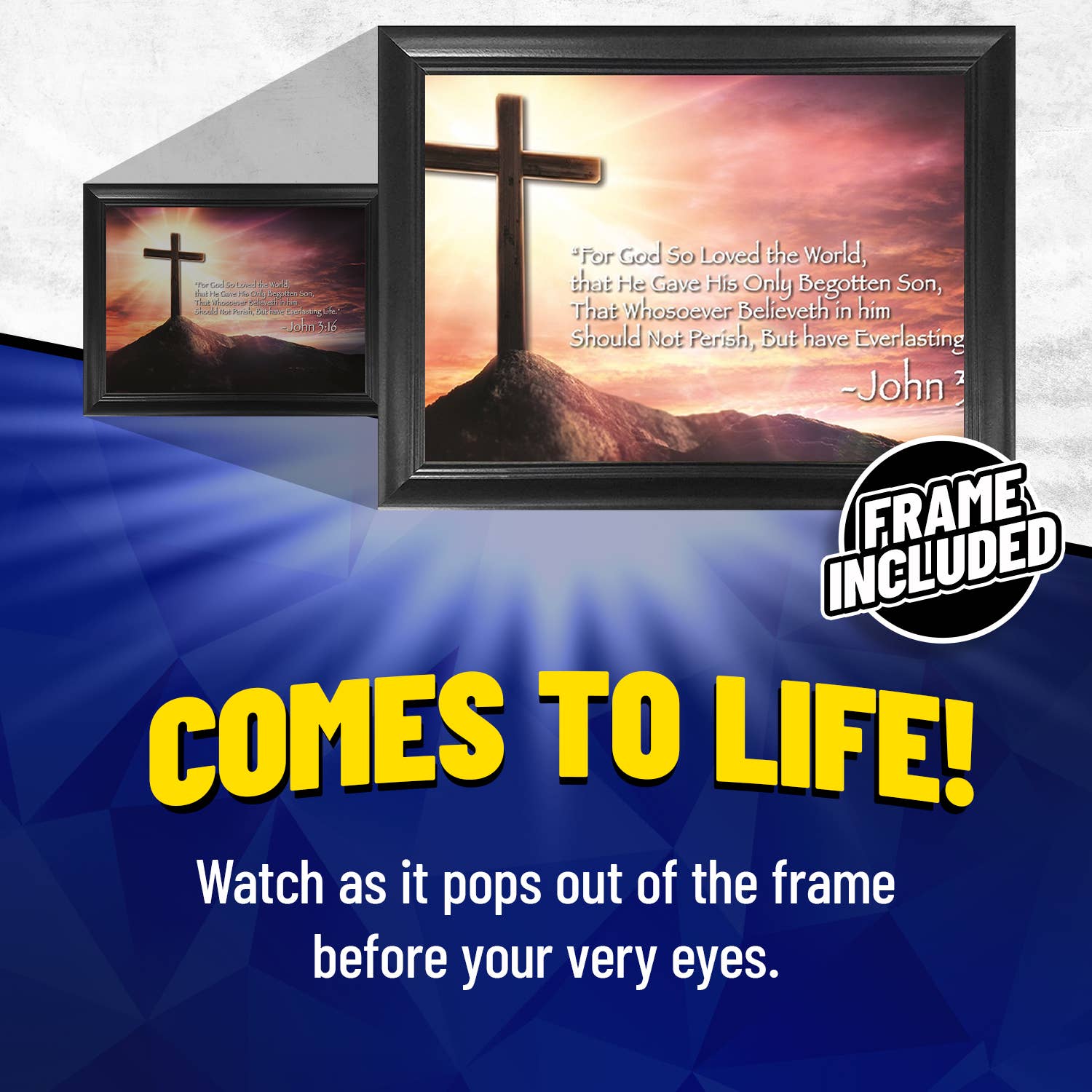 John 3:16 3D Lenticular Wall Art