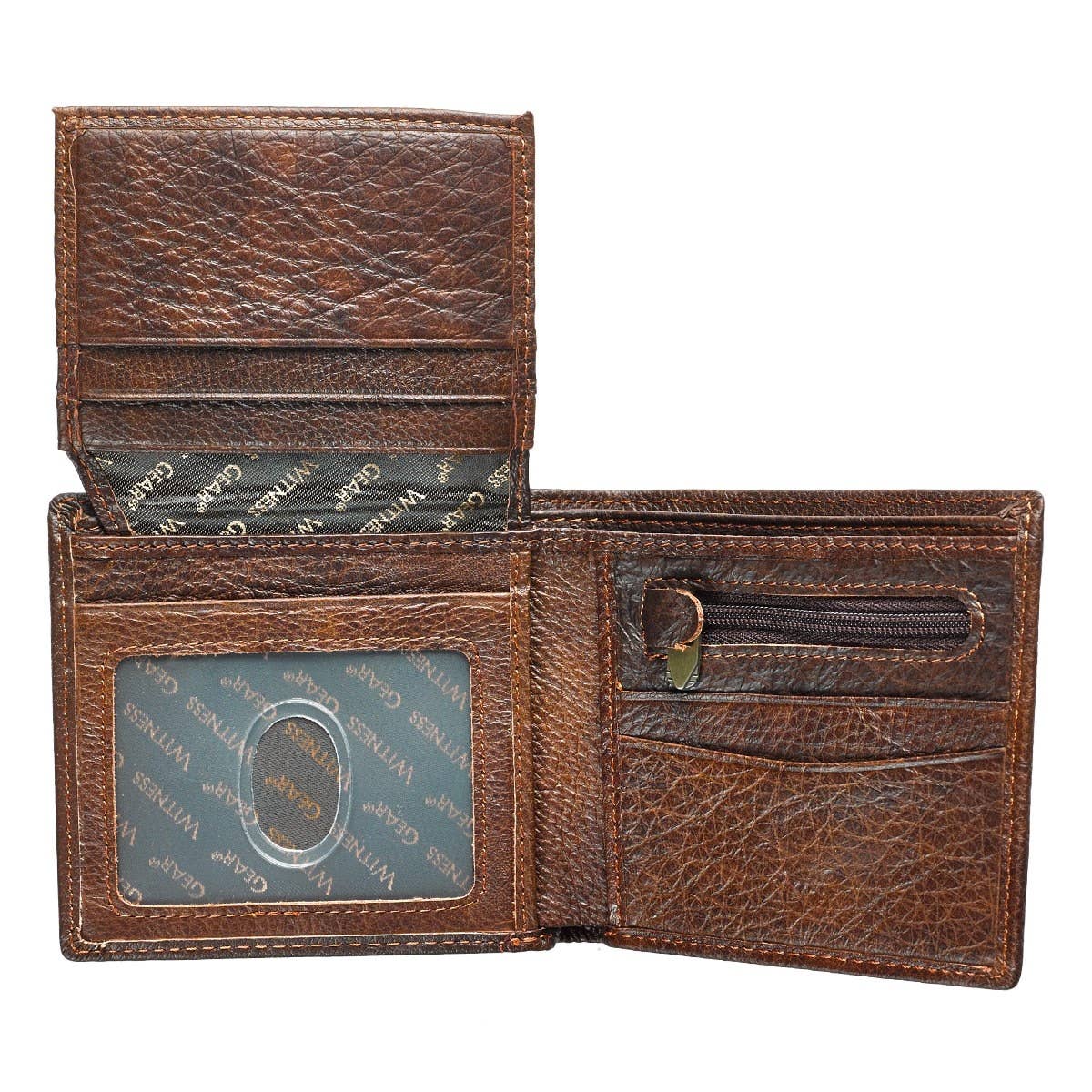 Be Strong & Courageous Badge Leather Wallet