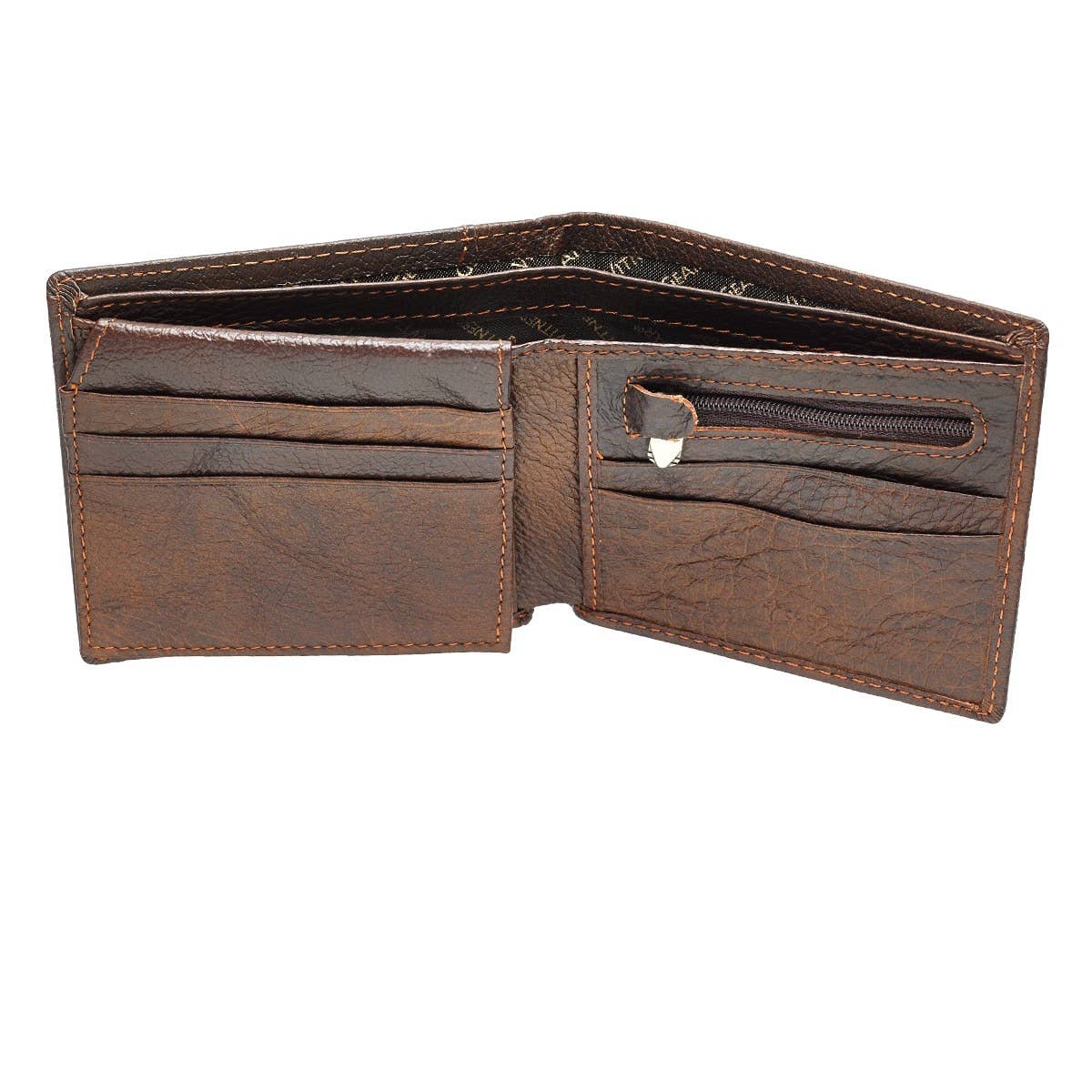 Be Strong & Courageous Badge Leather Wallet