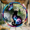 Cat & Butterfly Acrylic Suncatcher