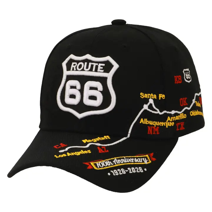 Route 66 Tonal Road Map 100th Anniversary Cap