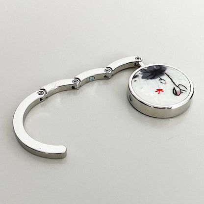 Purse Hook Hanger, Foldable Handbag Table H: Sunflower