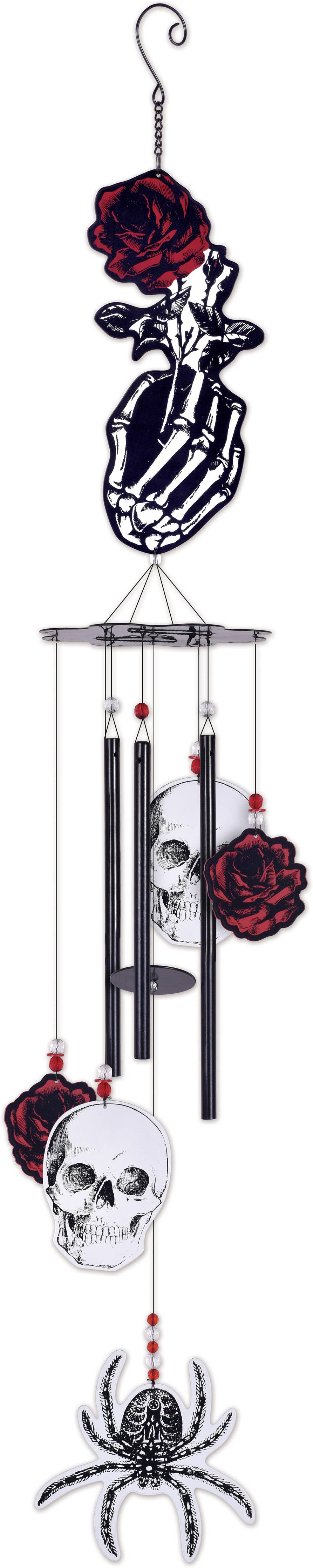 Skull and Rose Windchime