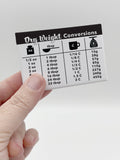 Dry Weight Conversions Magnet