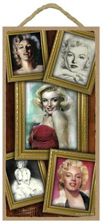 Marilyn Monroe collage wood plaque, sign