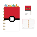 Pokemon Pokeball Starters 8" x 5" Spiral Tabbed Notebook