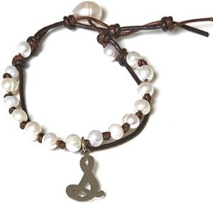 Bella Ryann Initial Charm Pearl Bracelets
