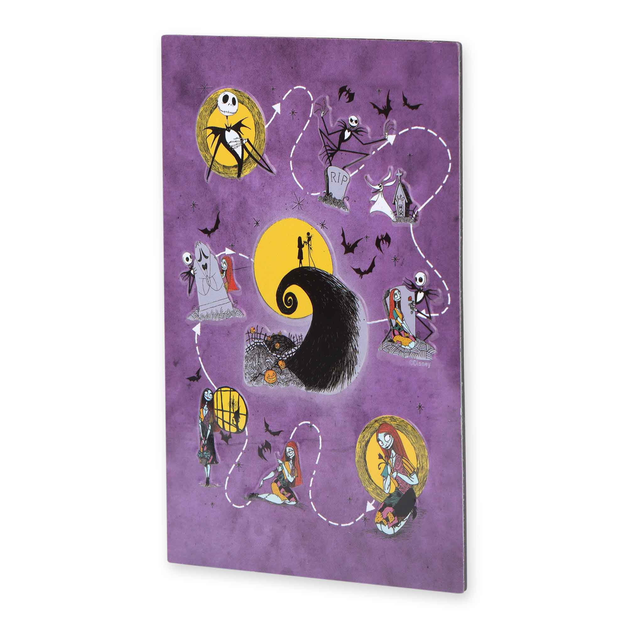 Nightmare Before Christmas Halloween Town Map Metal Magnet