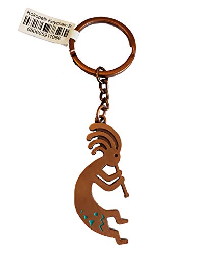 Kokopelli Keychain - Arizona Tag - Bronze
