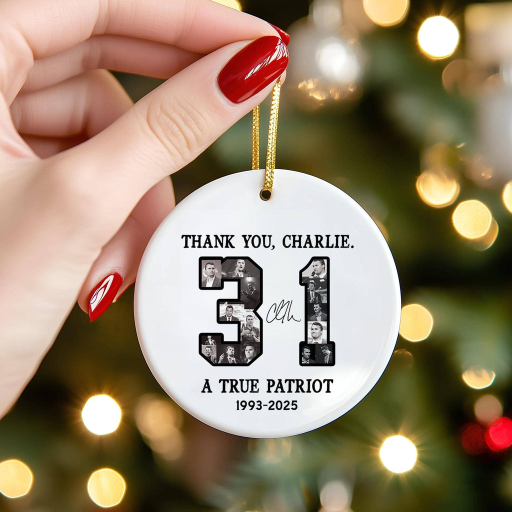 Charlie Kirk Memorial Ornament