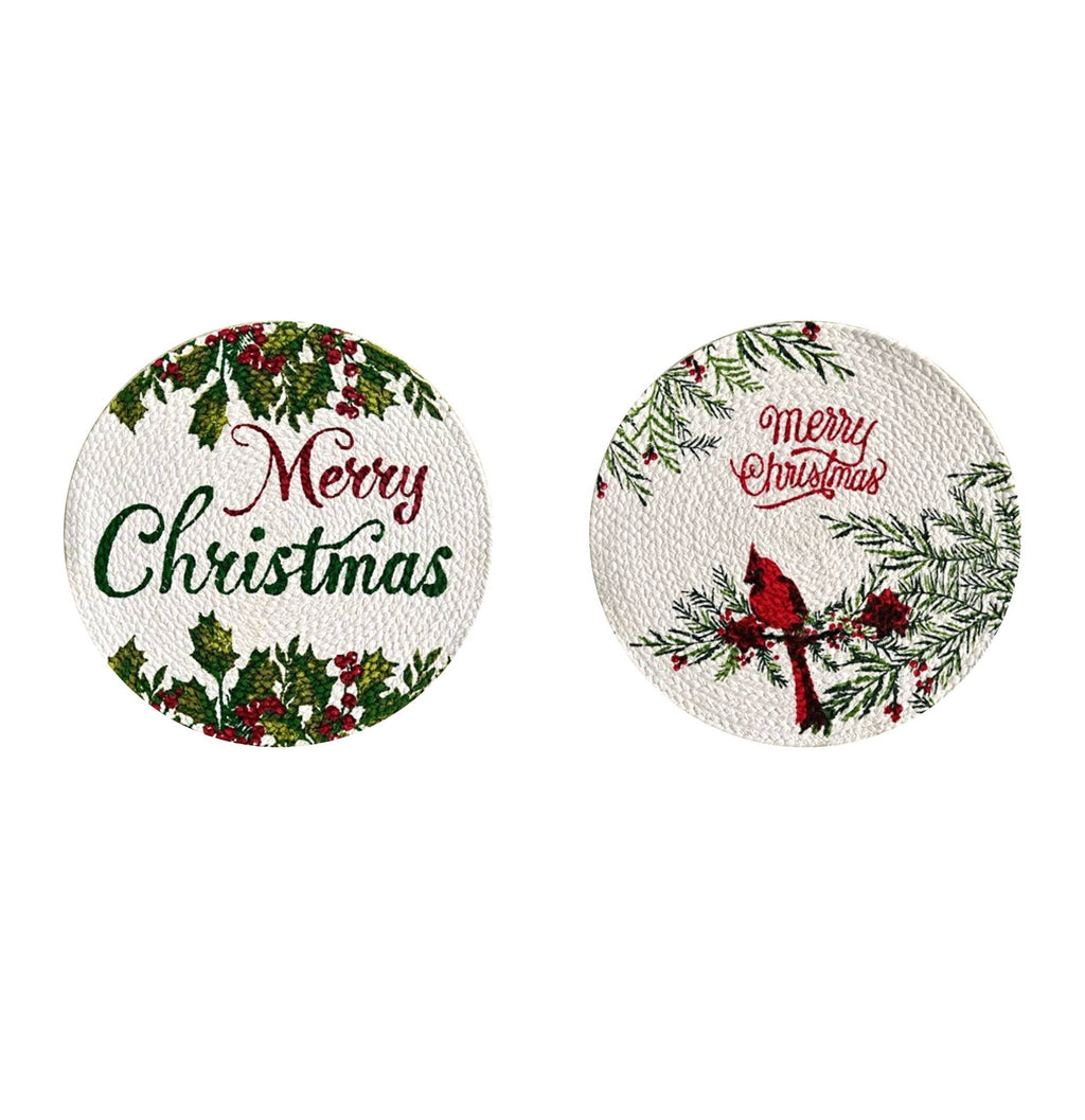 Christmas Cotton Braided Round Placemat