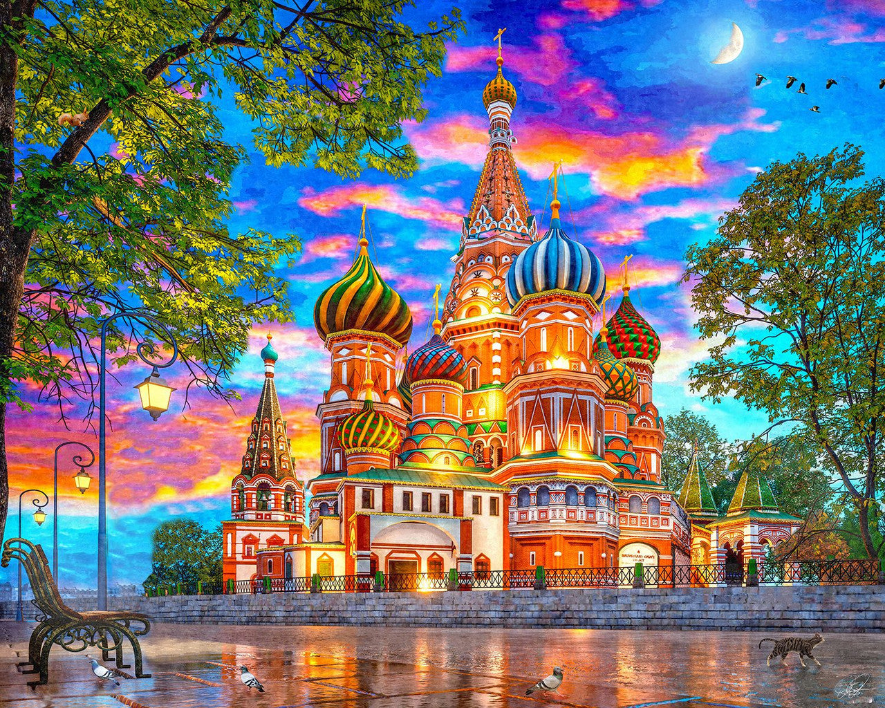 Sunset at St Basil's Puzzle
