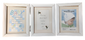 Triple Hinged White Baby Frame