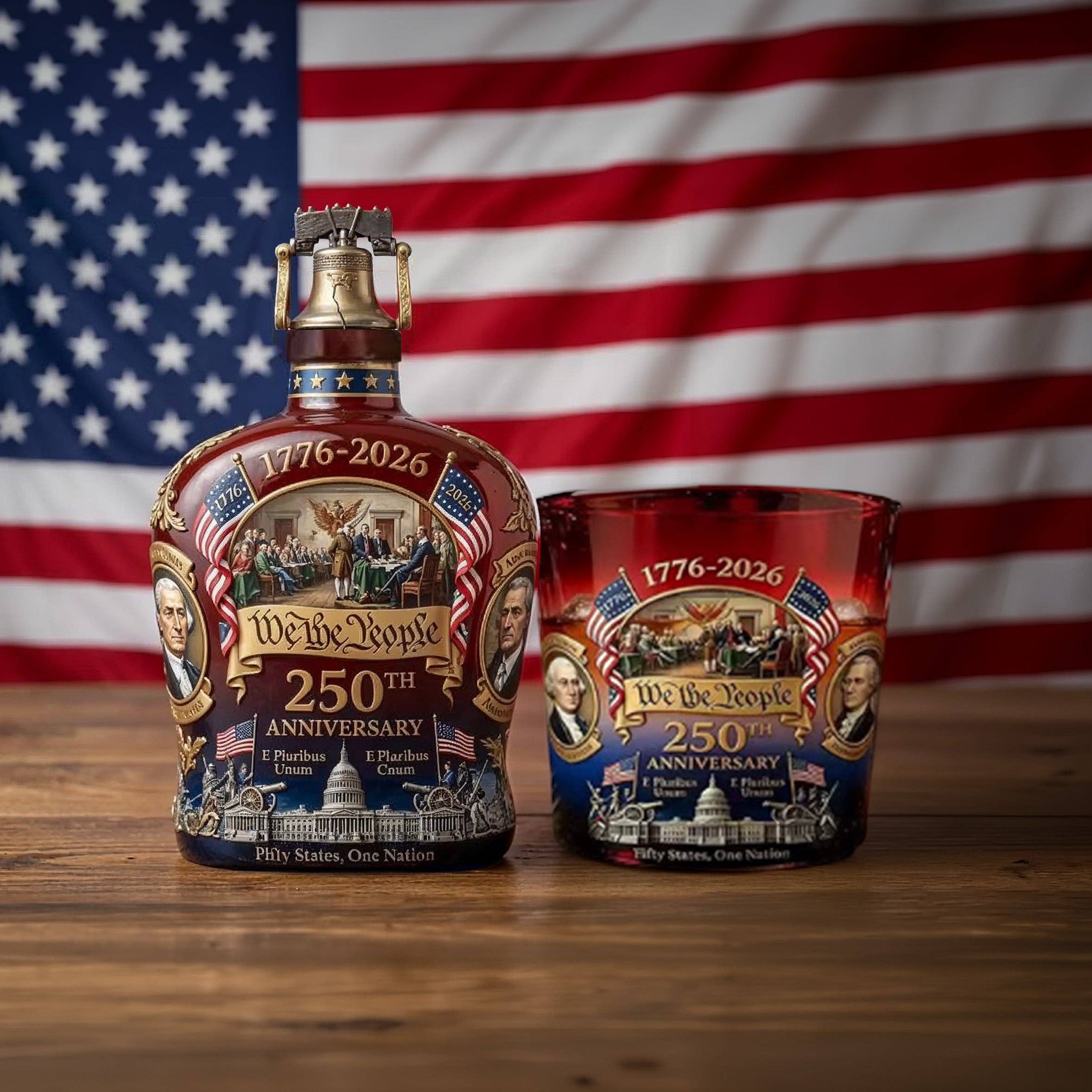I Love My Freedom 250th Anniversary Drink Set