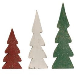 Distressed Wooden Christmas Tree Set/3