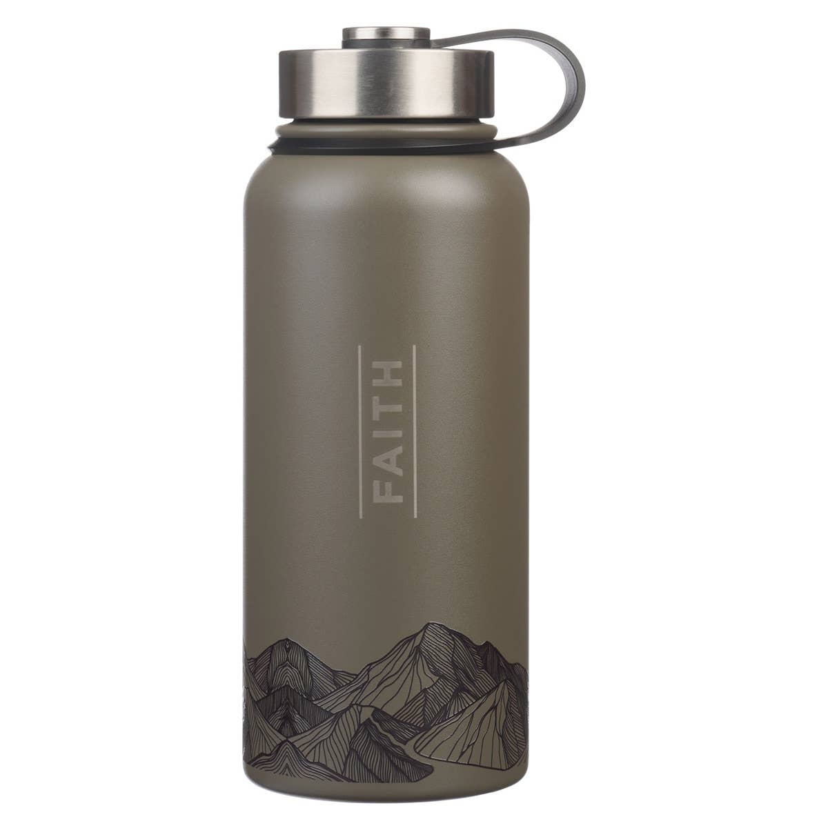 Faith Mountains Matt. 17:20 Stainless Steel Water Bottle
