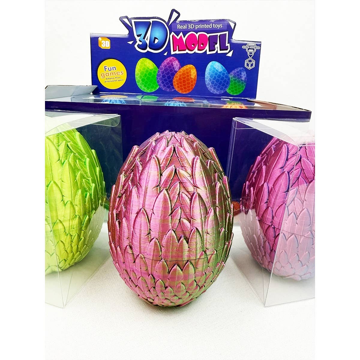 3D Printed Dinosaur in surprising Egg Set