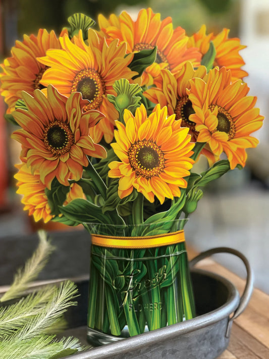 Sunflowers FreshCut Paper - Pop Up Flower Bouquet