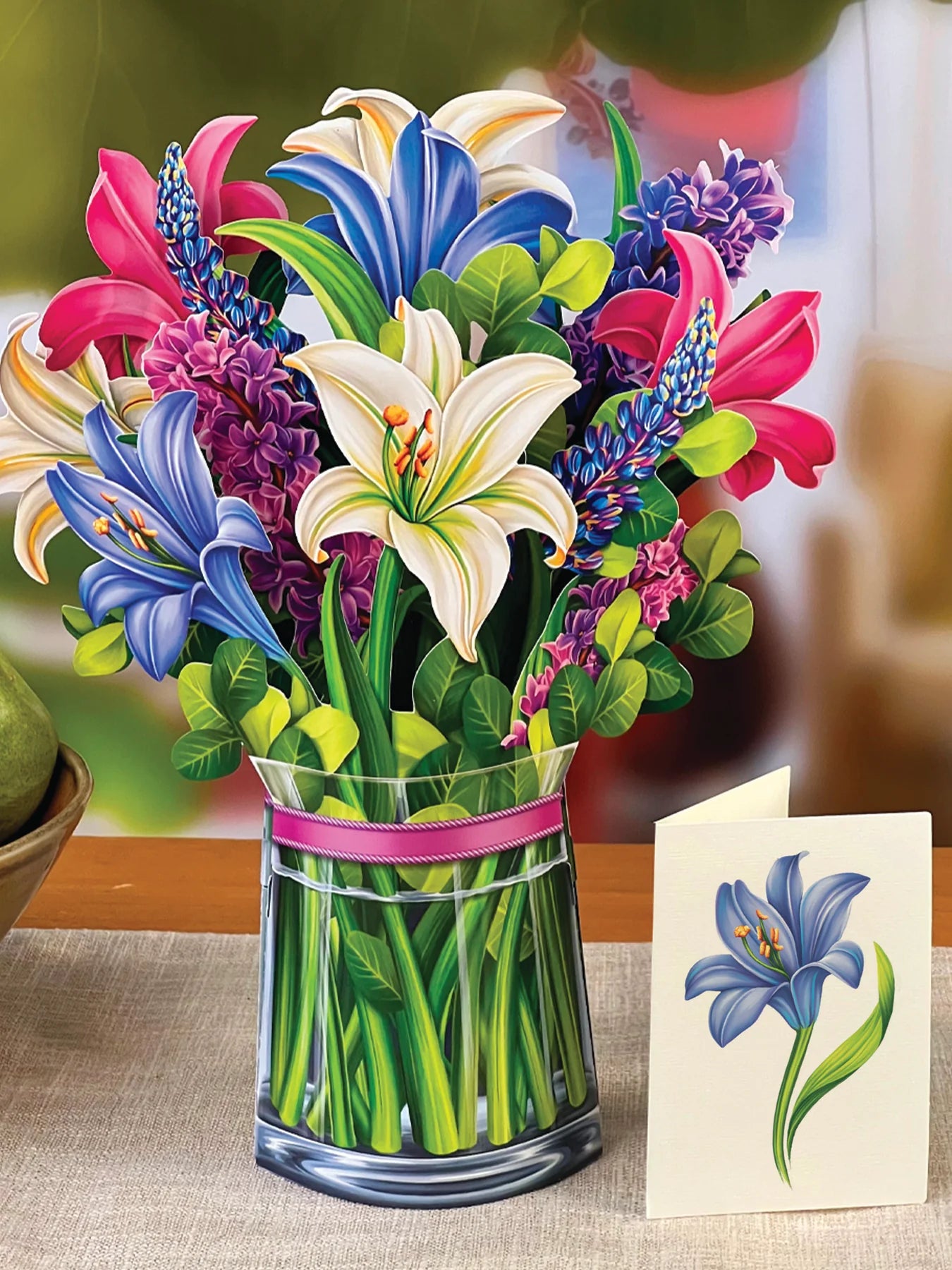 Lilies and Lupines FreshCut Paper - Pop Up Flower Bouquet