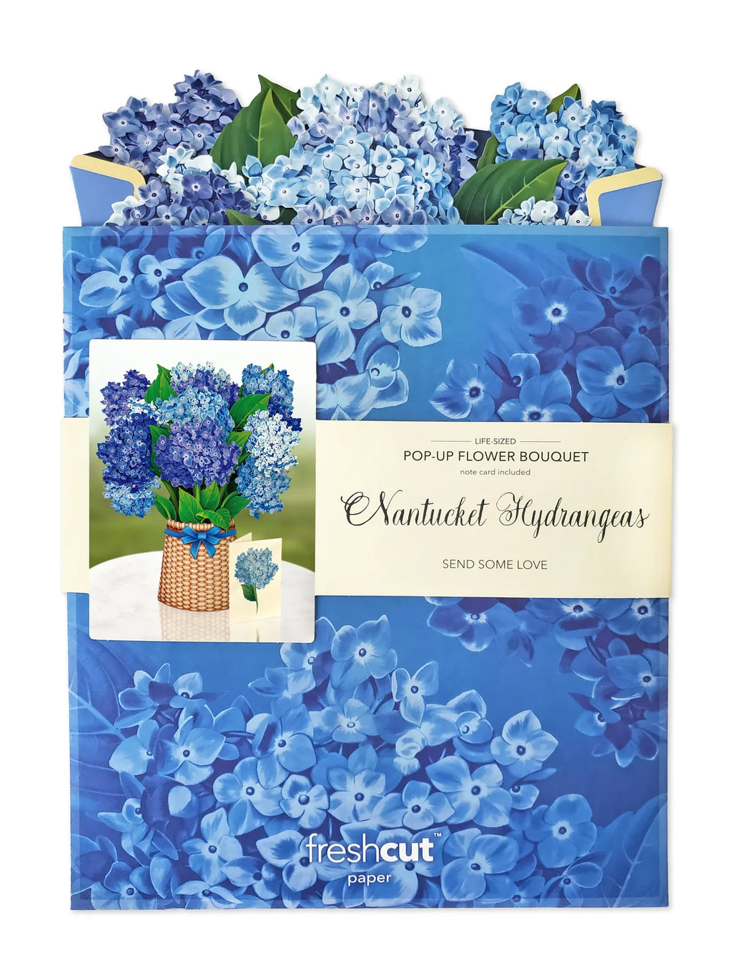 Nantucket Hydrangeas FreshCut Paper - Pop Up Flower Bouquet