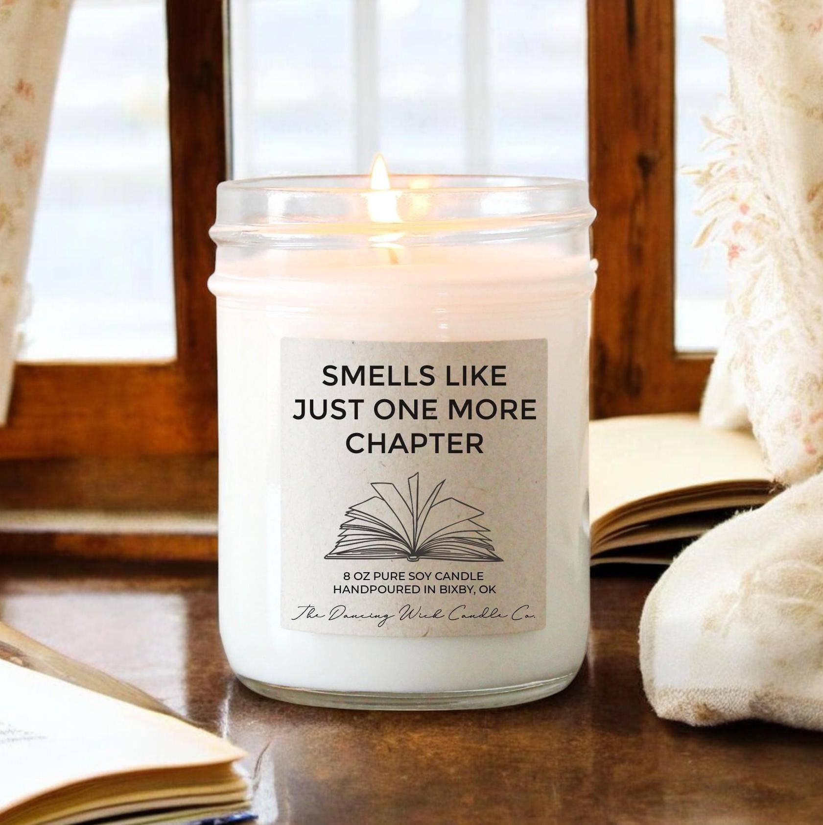 Smells Like Just One More Chapter: Mini 4 oz candle