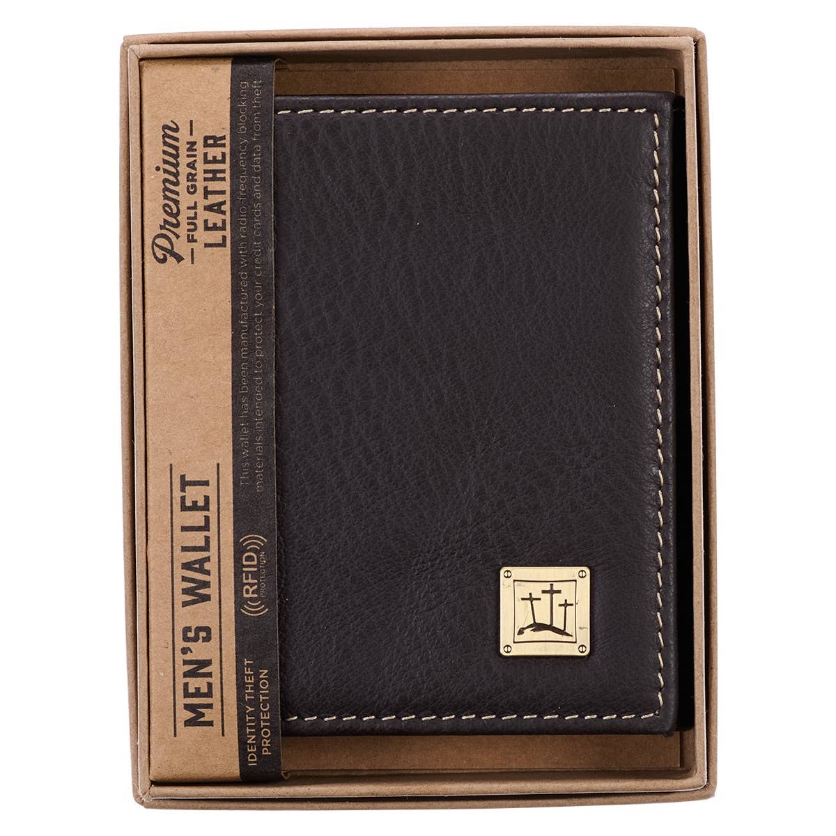 Crosses Badge Leather Wallet