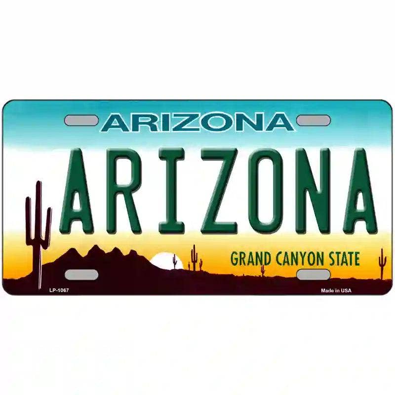 Arizona Novelty Metal License Plate: 12" x 6"