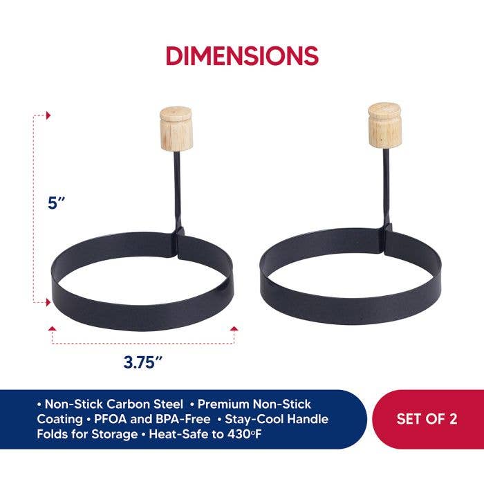 Non-Stick Egg Ring, Set Of 2