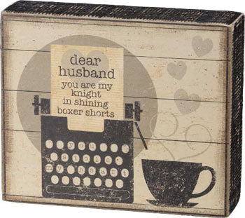 Dear Husband..Box Sign