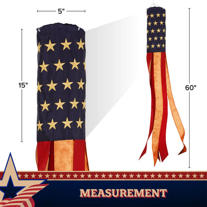 US Flag Windstock